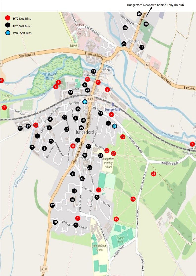 Dog and Salt Bins as at 2026