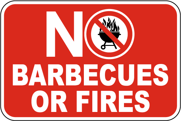 poster of no BBQS/fires